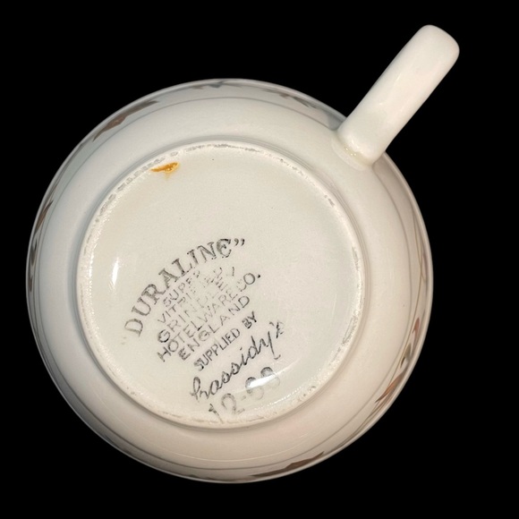 Vintage 1960s Cassidy's Duraline Super Vitrified England Teacup and Saucer - Picture 14 of 15